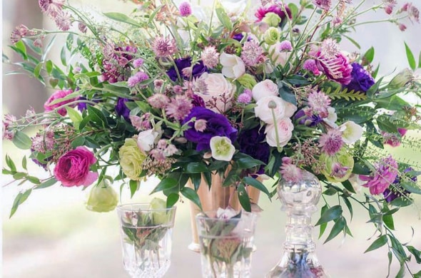 Private event floral arrangement