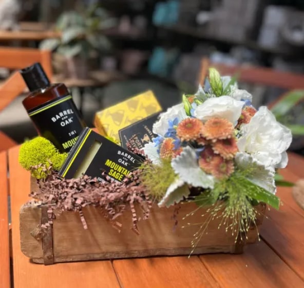 Curated floral gift box